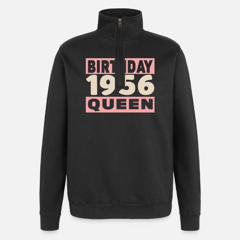 Motard 70 ans 1956 Anniversaire - Sweat à zip 1/4 - noir