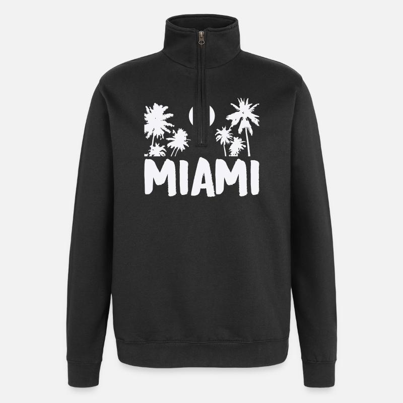 Miami - Quarter-Zip Sweatshirt - black