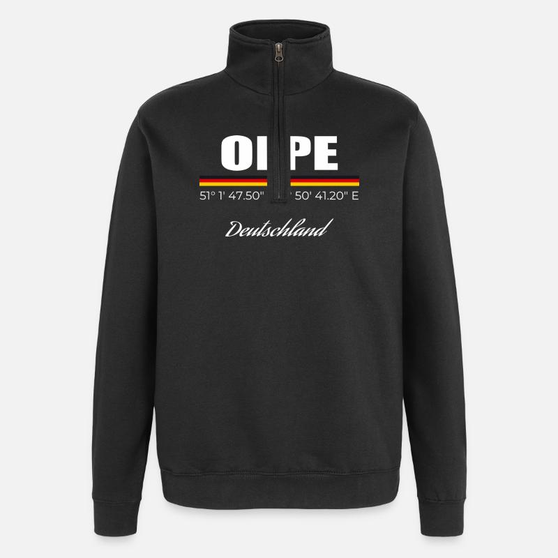 Olpe - Quarter-Zip-Sweatshirt - Schwarz