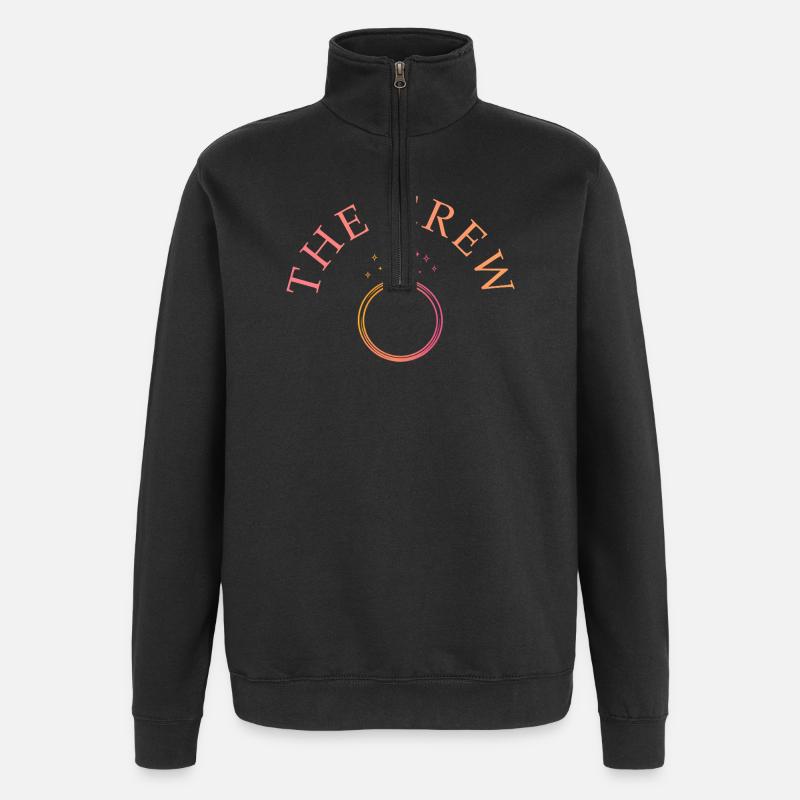 The Crew - Ring - personalisierbar - Quarter-Zip-Sweatshirt - Schwarz