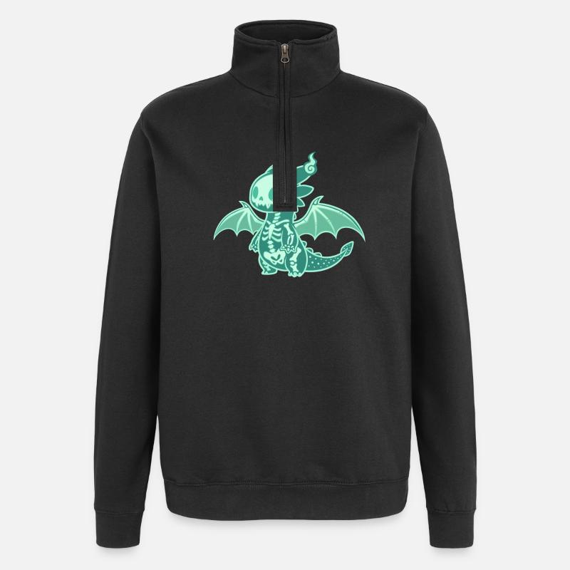 Drachengeist-Vektor - Quarter-Zip-Sweatshirt - Schwarz