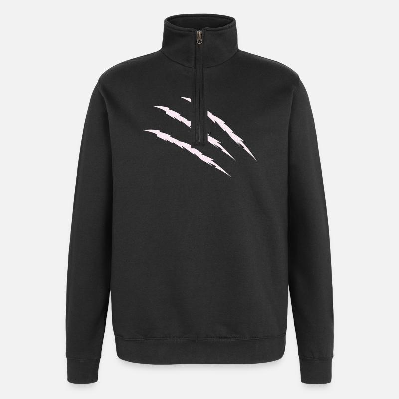 krallen_scars - Sweat à zip 1/4 - noir