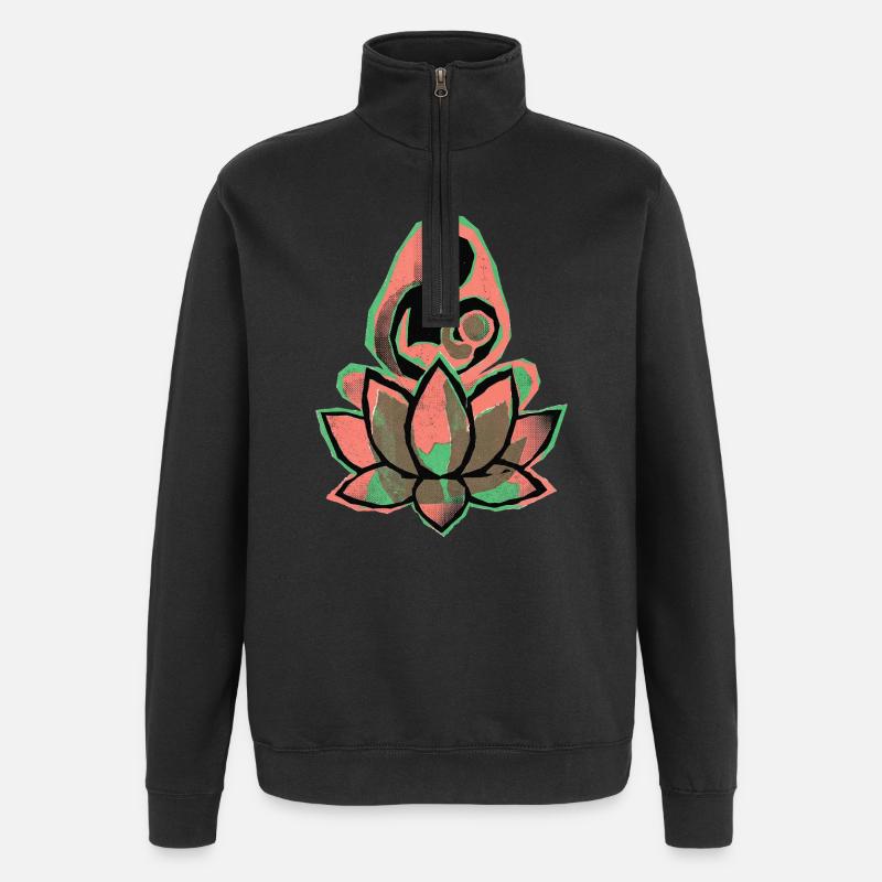 Yoga mère-enfant - Sweat à zip 1/4 - noir