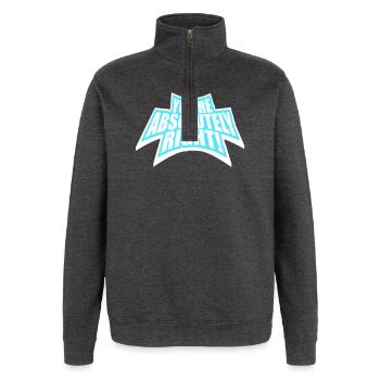 You're Absolutely Right Funny Sarcastic AI Logo - Quarter-Zip Sweatshirt - charcoal grey - Front - AI Model Female 172 light (172cm) & AI Model Male 178 dark (178cm)