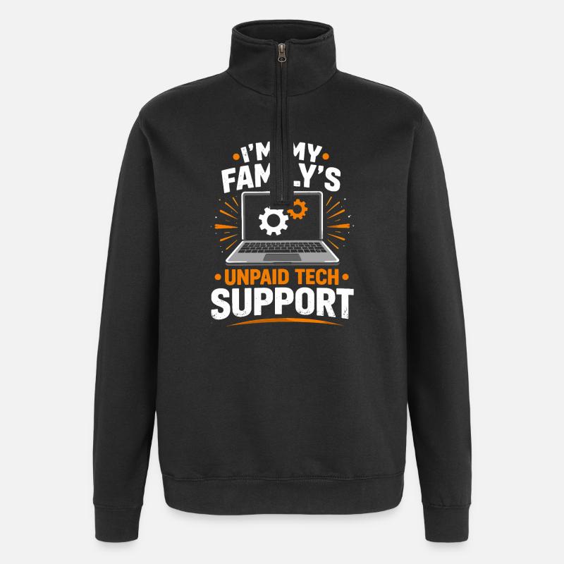Support technique familial non rémunéré - Sweat à zip 1/4 - noir