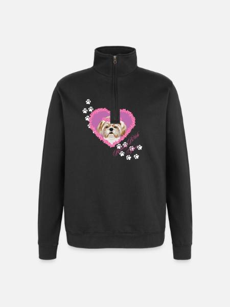 Resting B!tch Face Shih Tzu - Quarter-Zip Sweatshirt - black