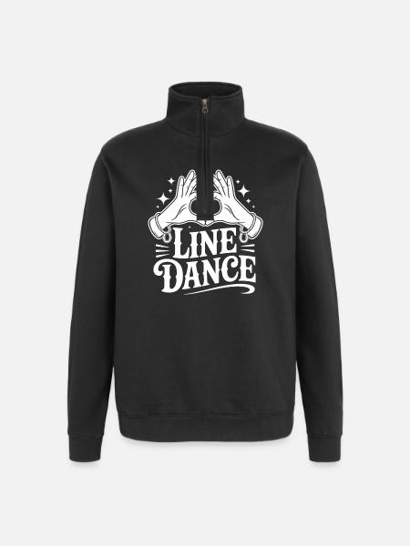 Line Dance Love - Quarter-Zip Sweatshirt - black