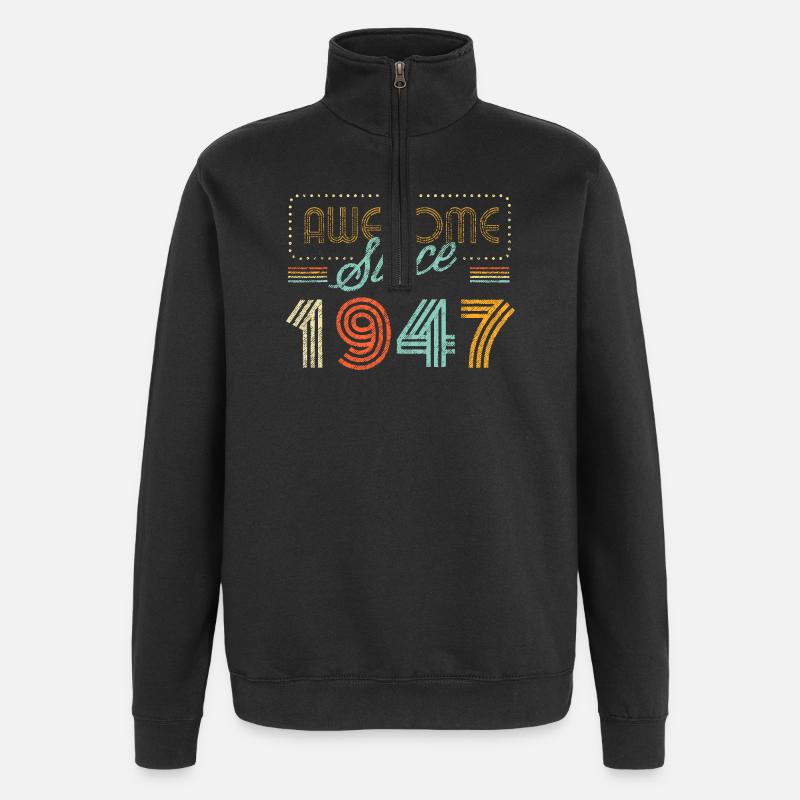 Großartig seit 1947 Retro - Quarter-Zip-Sweatshirt - Schwarz