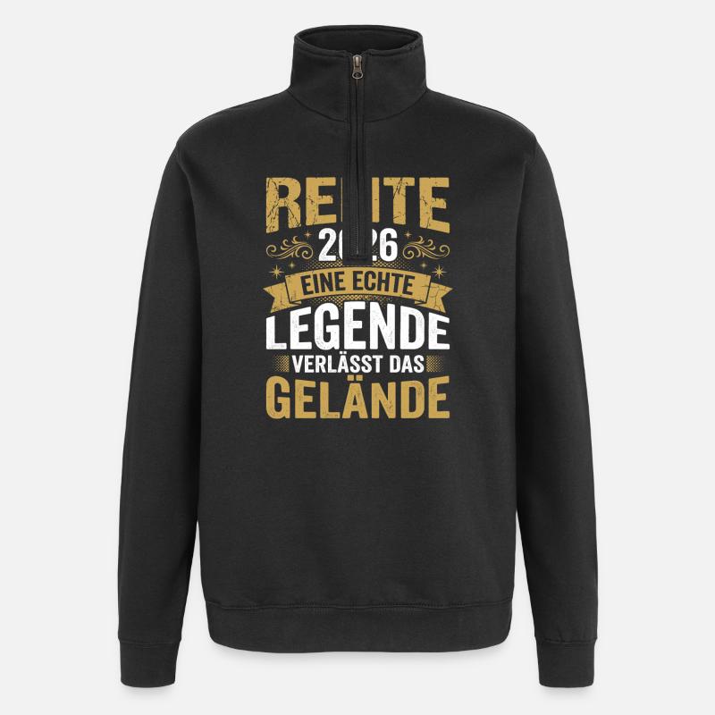 Rente 2026 Eine echte Legende - Quarter-Zip-Sweatshirt - Schwarz