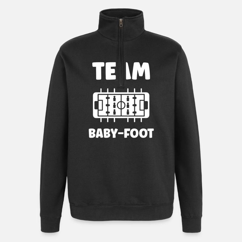 Tischfußballmannschaft - Quarter-Zip-Sweatshirt - Schwarz