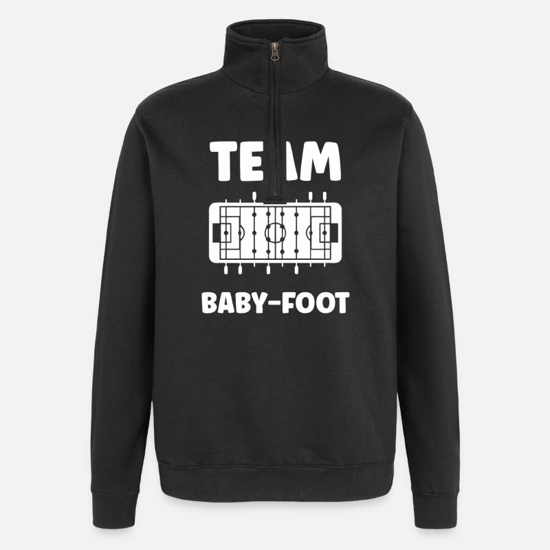 Tischfußball: - Quarter-Zip-Sweatshirt - Schwarz