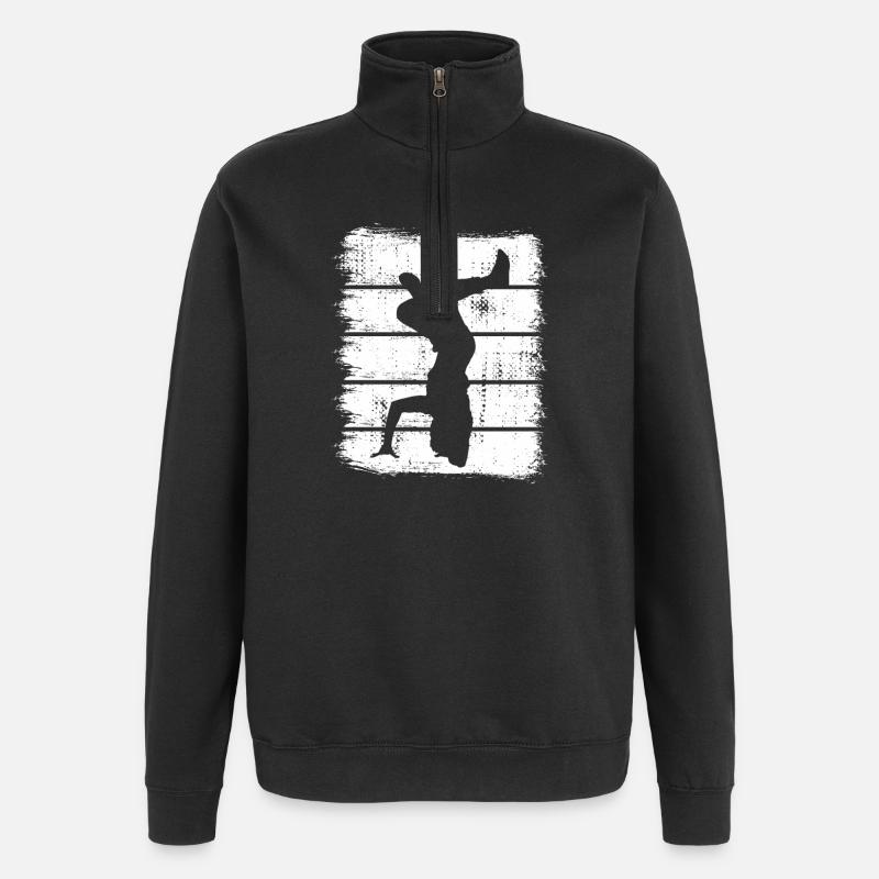 Breakdancers - Sweat à zip 1/4 - noir