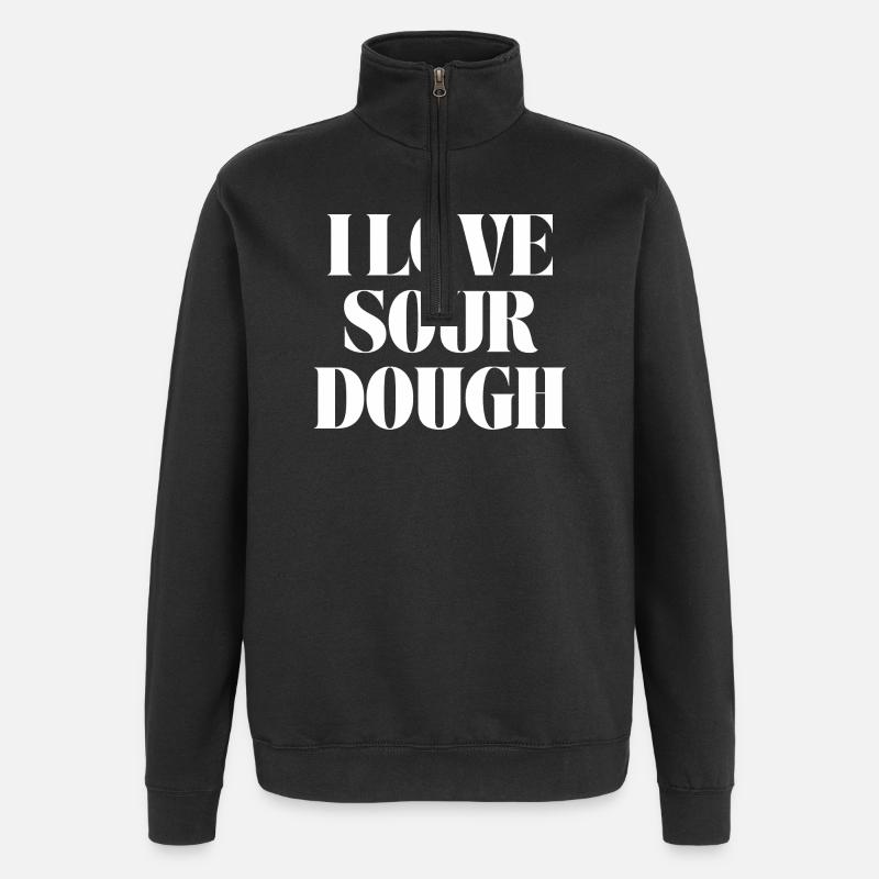 J’adore le levain - Sweat à zip 1/4 - noir