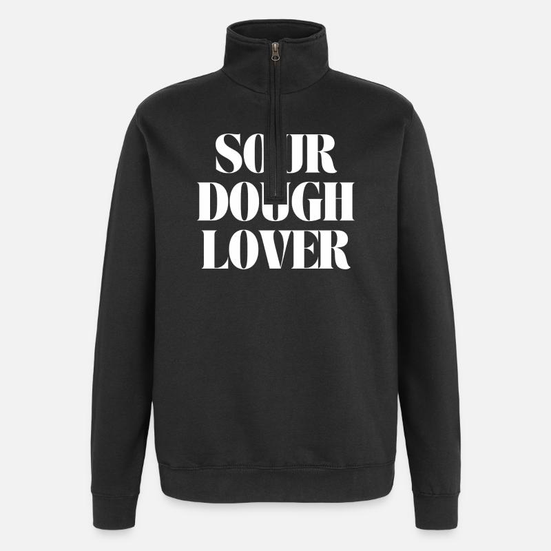 sour dough lover - Quarter-Zip Sweatshirt - black