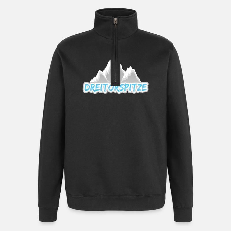 Geschenk für Dreitorspitze - Quarter-Zip-Sweatshirt - Schwarz