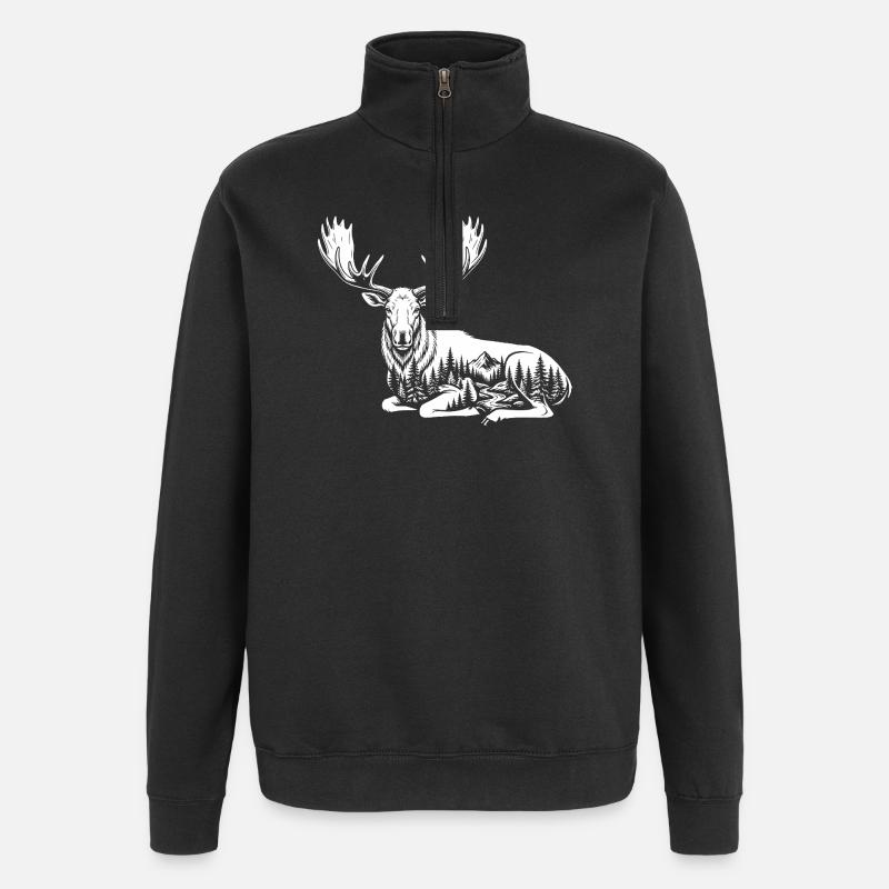 Élan - Sweat à zip 1/4 - noir