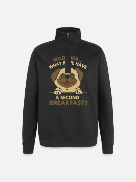 Second Breakfast - Quarter-Zip Sweatshirt - black