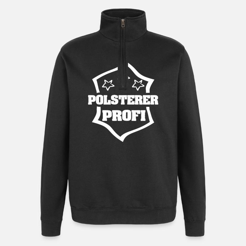 Geschenk für Polsterer - Quarter-Zip-Sweatshirt - Schwarz