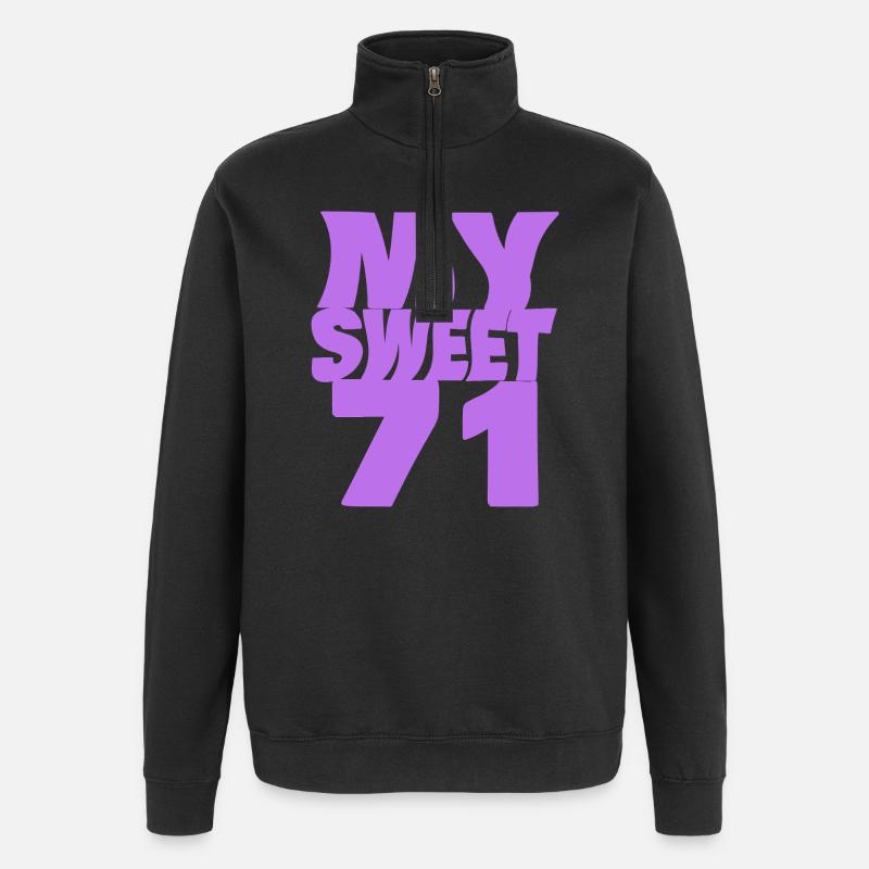 71 - Sweat à zip 1/4 - noir