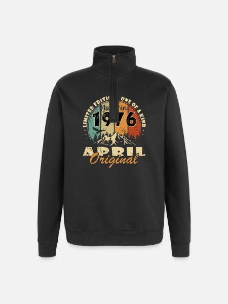 Jubilee year April 1976 - Quarter-Zip Sweatshirt - black
