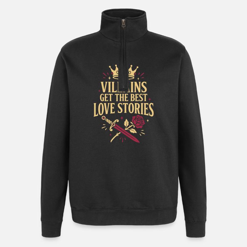 Romantasy Fantasy Romance Booktok Spicy Reader - Quarter-Zip-Sweatshirt - Schwarz