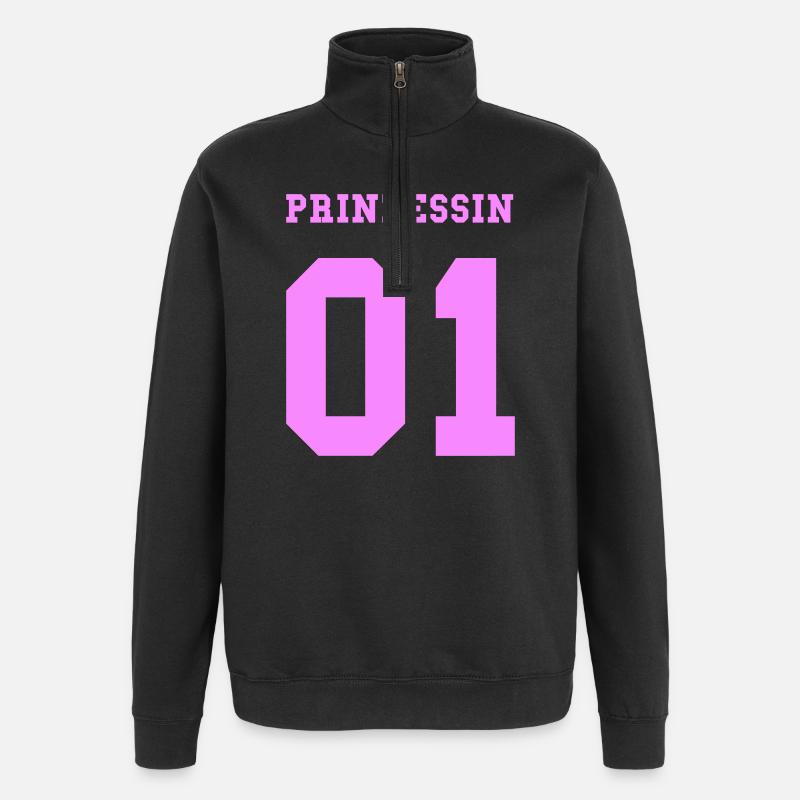prinzessin_01 - Quarter-Zip-Sweatshirt - Schwarz