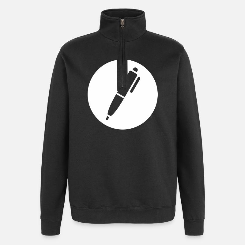 Stift, Kugelschreiber - Quarter-Zip-Sweatshirt - Schwarz