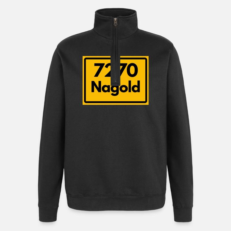OLD POSTCODE POSTCODE 7270 NAGOLD HEIMATSTOLZ - Quarter-Zip Sweatshirt - black