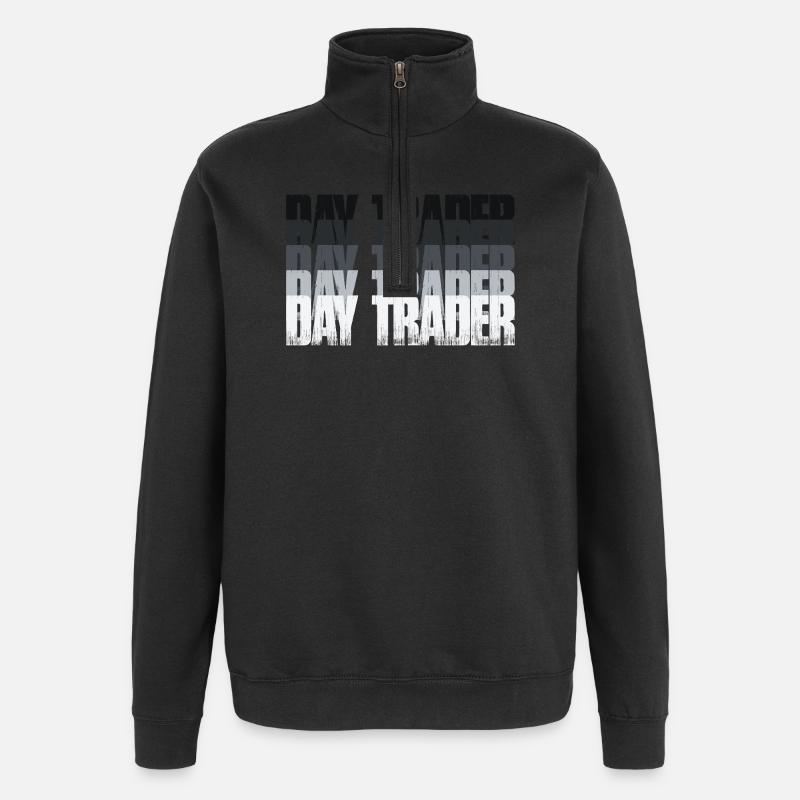 Day Trader Marché boursier Trader boursier - Sweat à zip 1/4 - noir