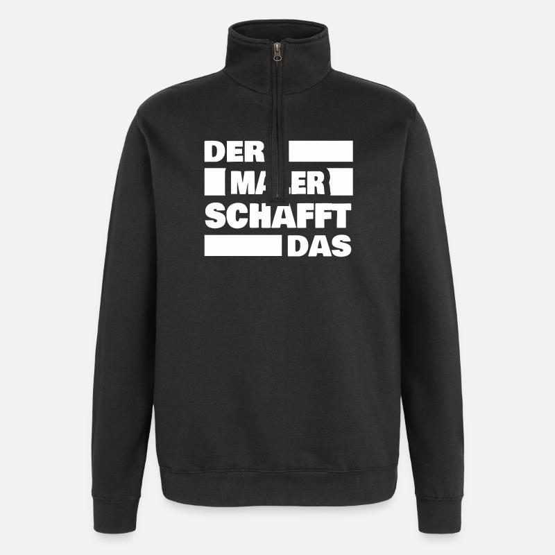 Beruf Maler - Quarter-Zip-Sweatshirt - Schwarz
