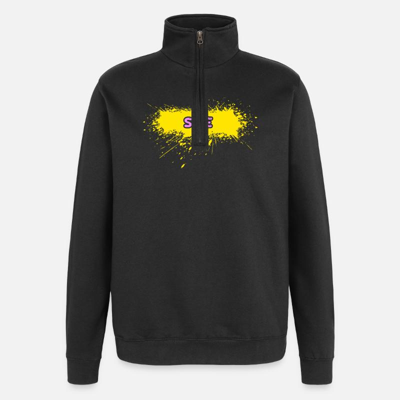 Gift for Side - Quarter-Zip Sweatshirt - black