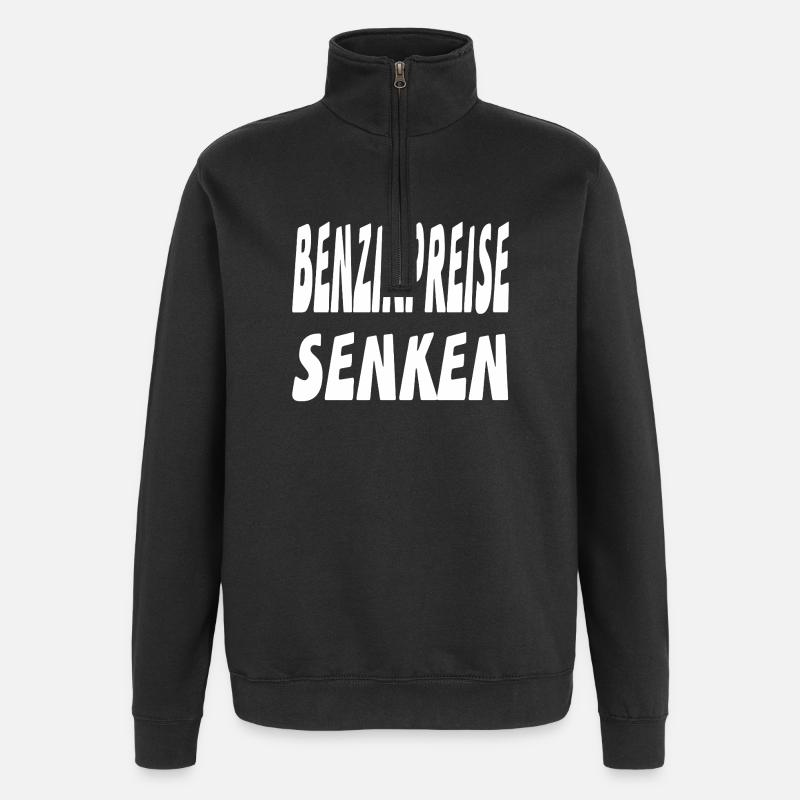Benzin - Quarter-Zip-Sweatshirt - Schwarz