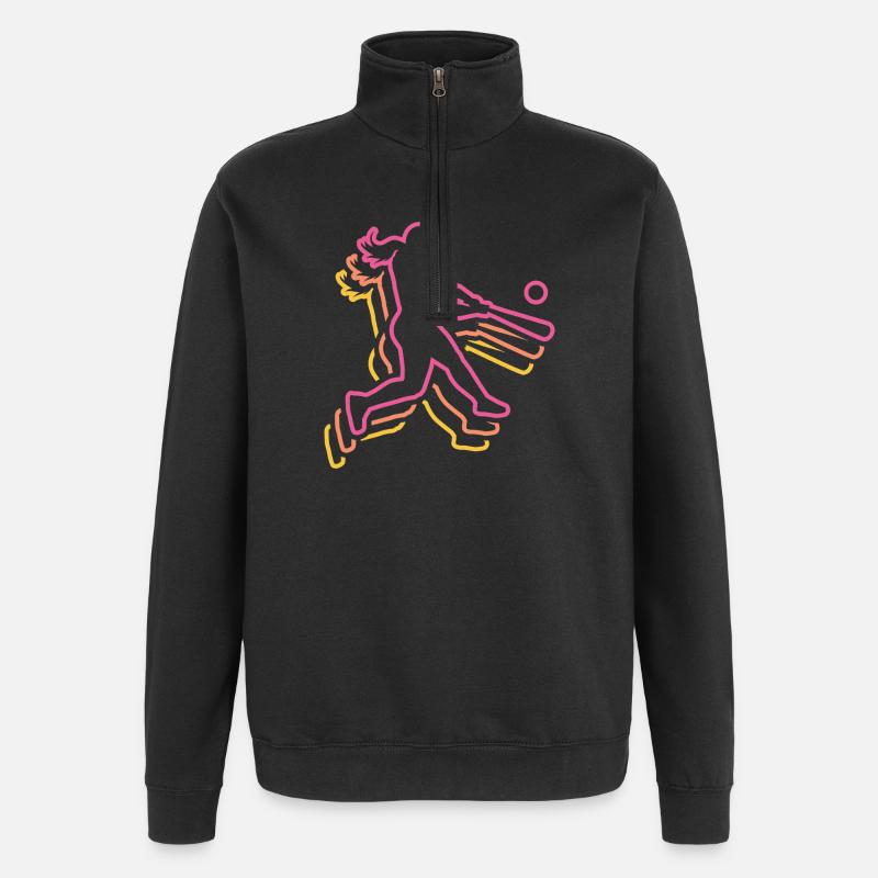 Joueuses féminines de softball - Sweat à zip 1/4 - noir