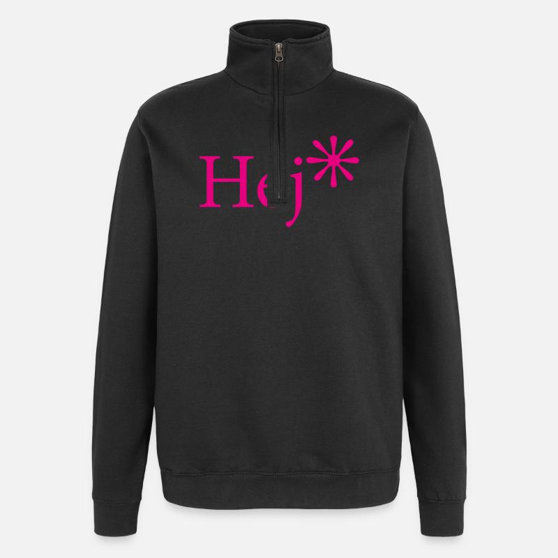 Hej – Puissance suédoise - Sweat à zip 1/4 - noir