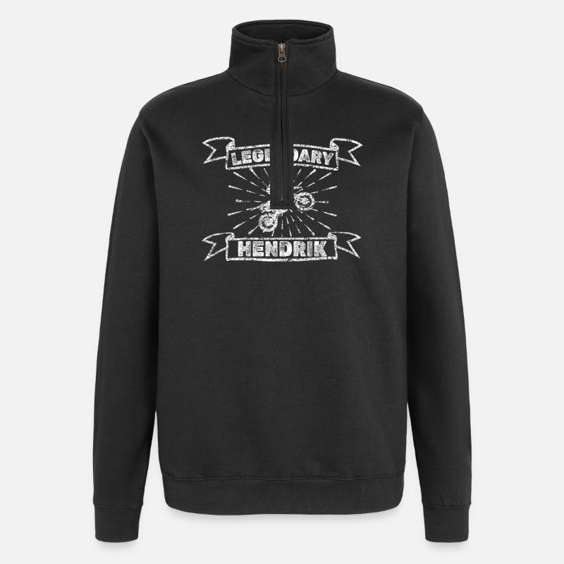 Hendrik as a biker - Quarter-Zip Sweatshirt - black