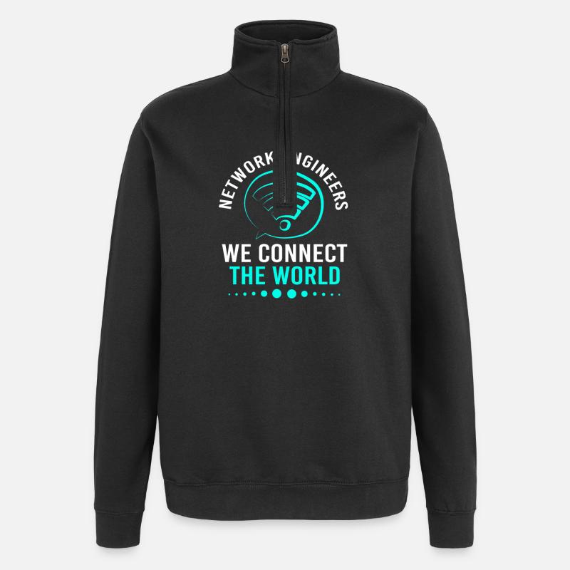 Network Engineer Programmer Computer Scientist - Quarter-Zip Sweatshirt - black