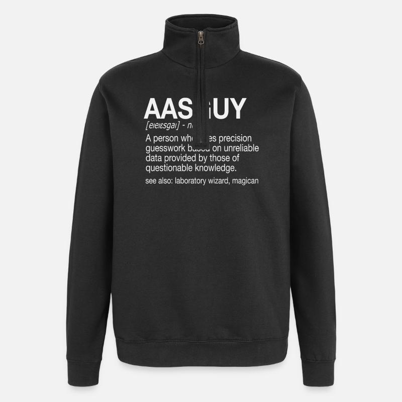 AAS Guy Atomabsorptionsspektrometrie Analytik - Quarter-Zip-Sweatshirt - Schwarz