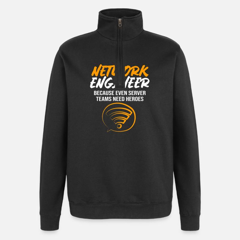 Informaticien en réseau, programmeur, administrateur - Sweat à zip 1/4 - noir