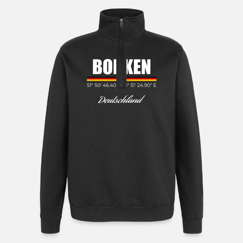 Borken - Quarter-Zip-Sweatshirt - Schwarz