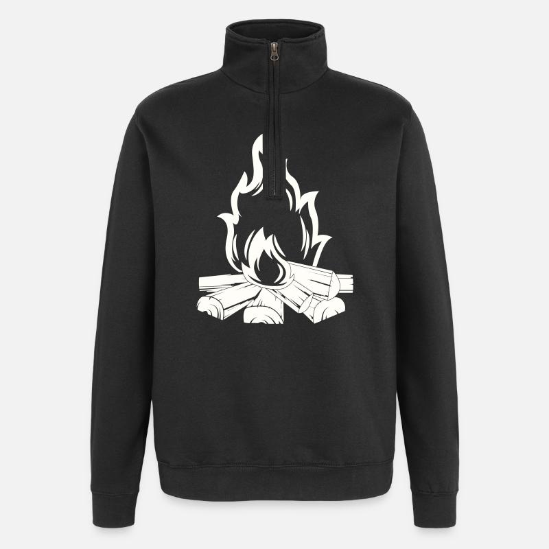 Campfire - Quarter-Zip Sweatshirt - black