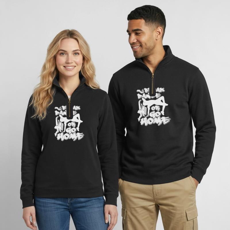 Breakdance oder nach Hause gehen Quarter-Zip-Sweatshirt