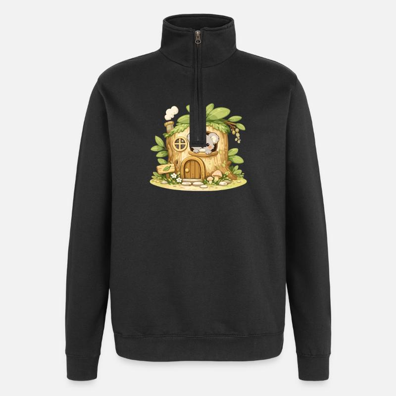 Waldhaus Koala Abenteuer - Quarter-Zip-Sweatshirt - Schwarz