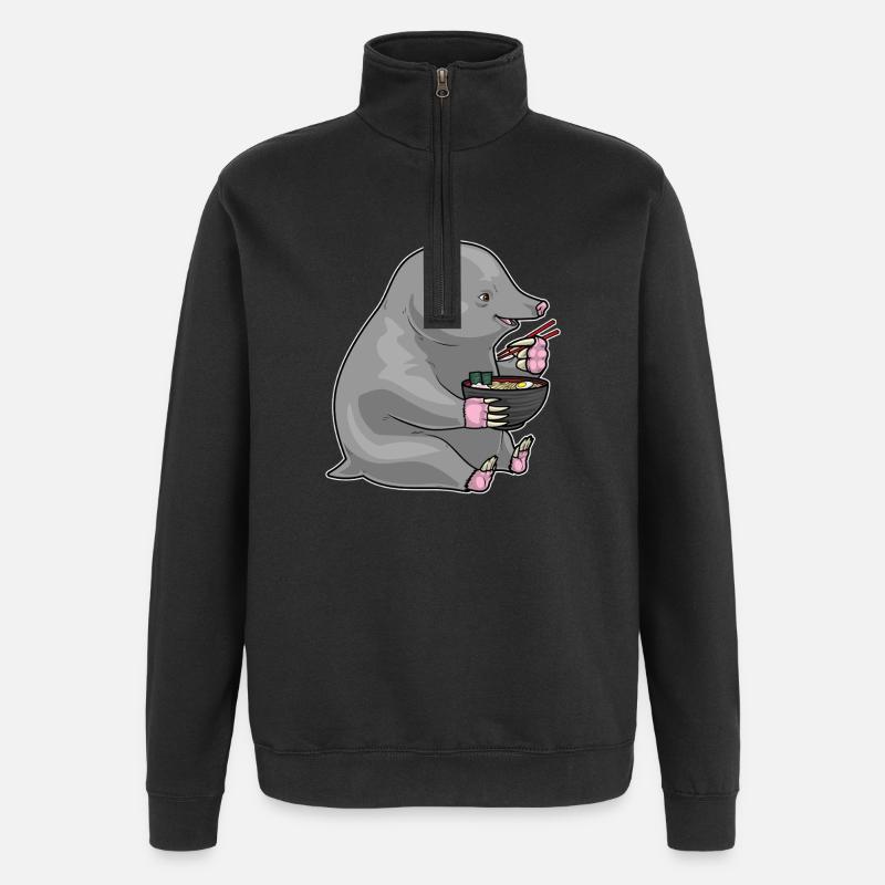 Cuisinier Taupe Cuisinière Cuisson Pâtisserie Ram - Sweat à zip 1/4 - noir