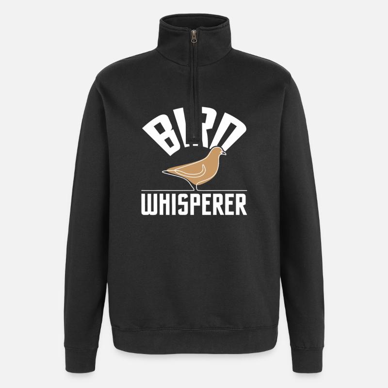 Bird Whisperer Logo Tee - Quarter-Zip Sweatshirt - black