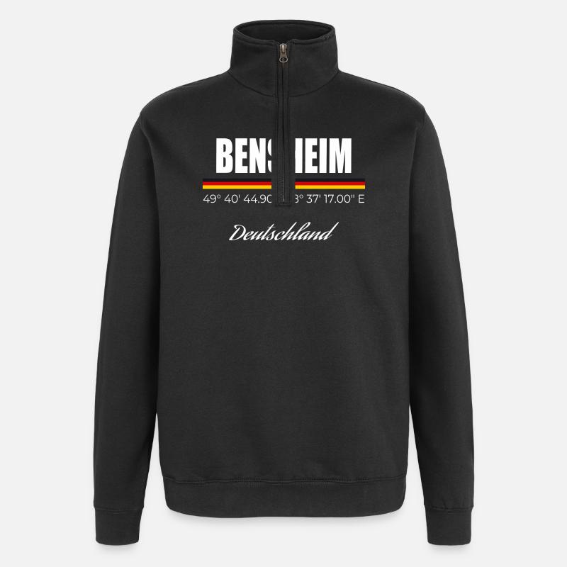Bensheim - Quarter-Zip-Sweatshirt - Schwarz