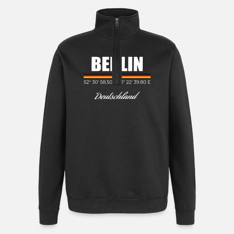 Berlin - Quarter-Zip Sweatshirt - black