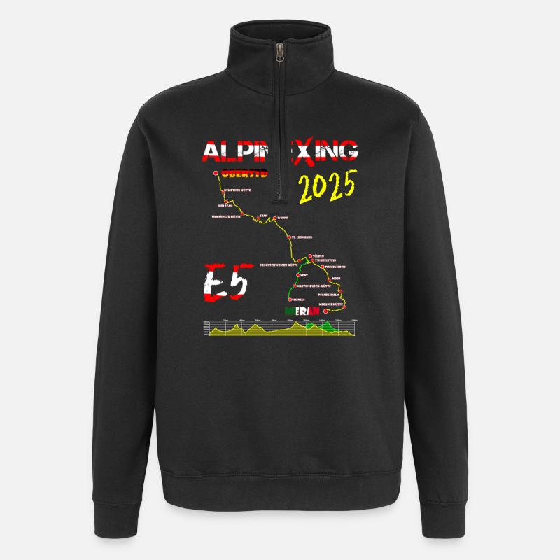 E5 Oberstdorf Meran 2025 - Quarter-Zip-Sweatshirt - Schwarz