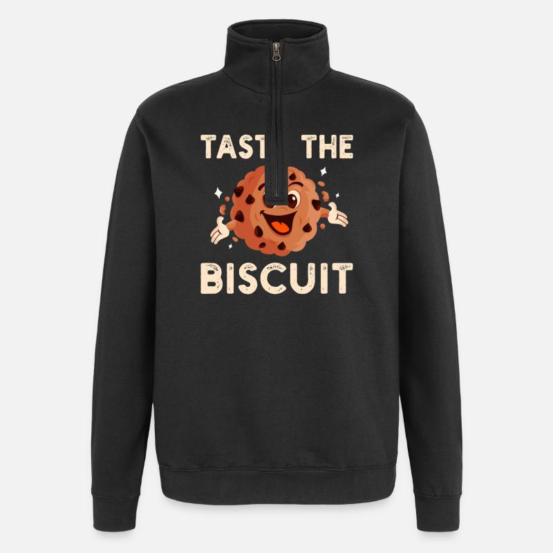 Goûte le Biscuit Buddy - Sweat à zip 1/4 - noir