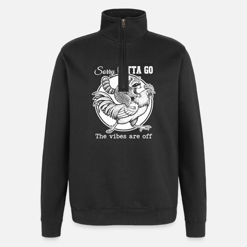 Gotta Eat Circle Emblem - Quarter-Zip Sweatshirt - black