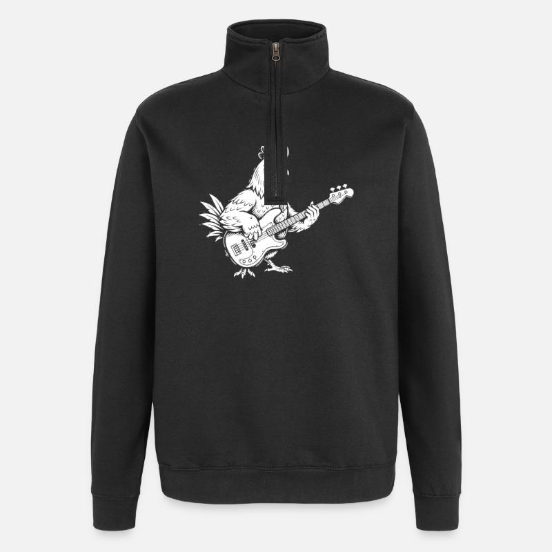 Cloud Forest Silhouette Mono - Quarter-Zip Sweatshirt - black